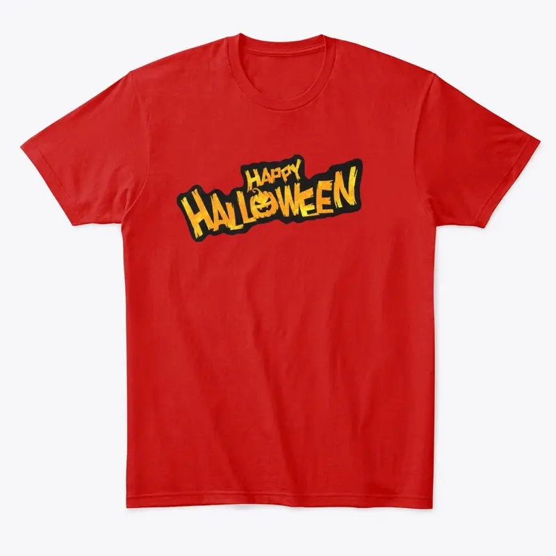 Halloween Lettering Flat Style Yellow