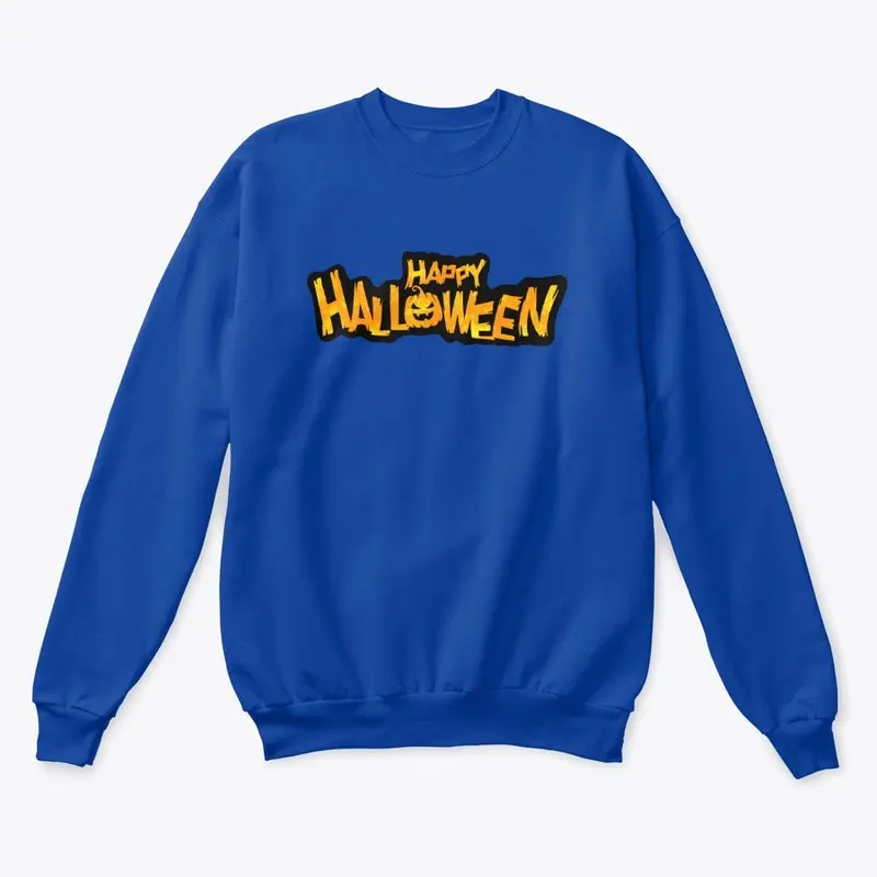 Halloween Lettering Flat Style Yellow