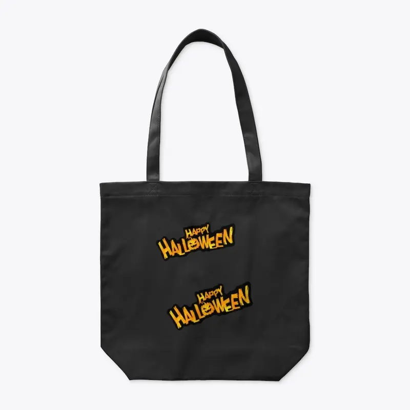 Halloween Lettering Flat Style Yellow