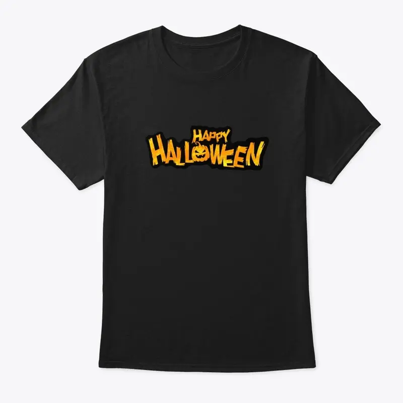 Halloween Lettering Flat Style Yellow